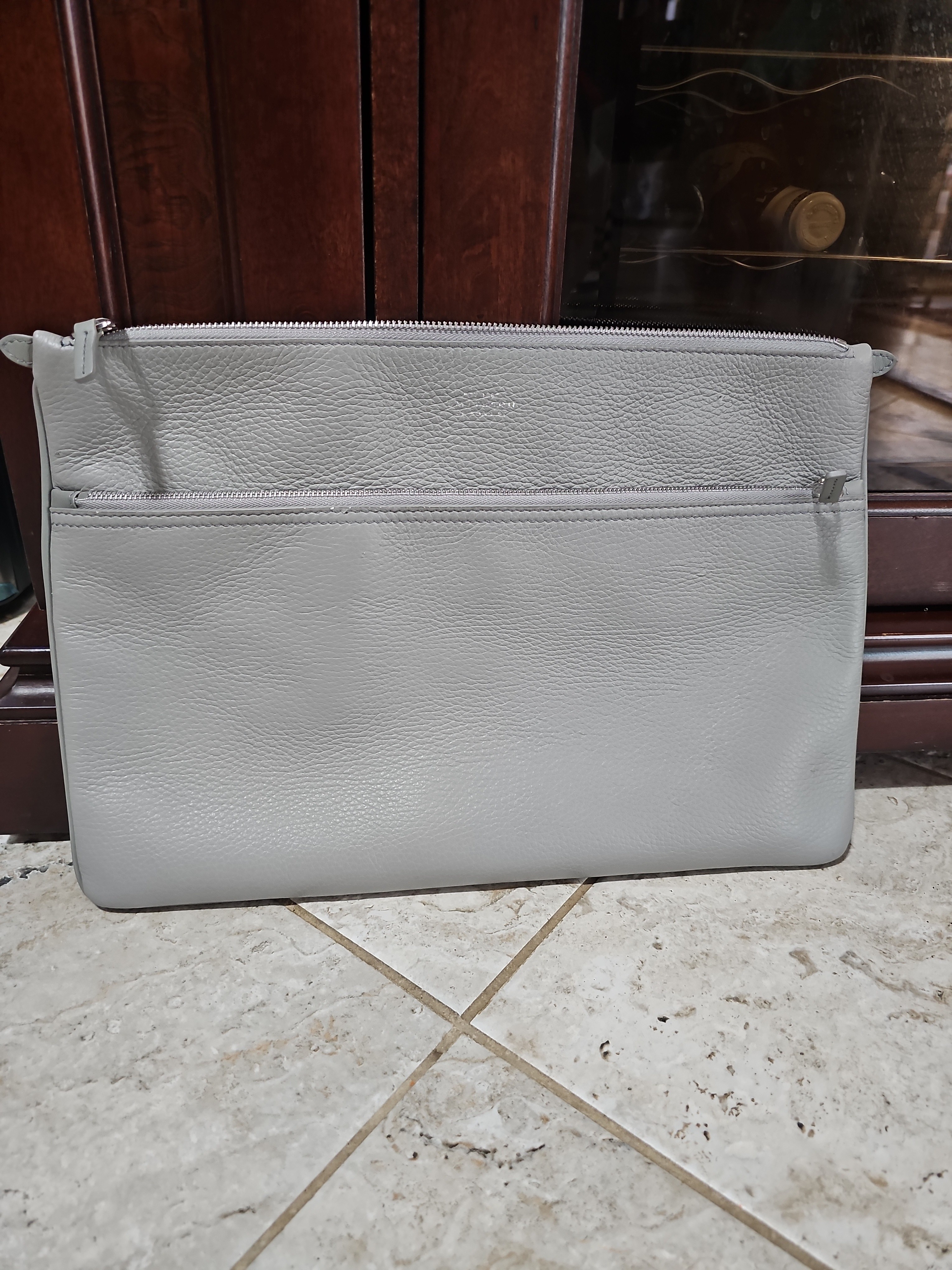 Smythson Of Bond Street Pebble Leather Small Laptop Case